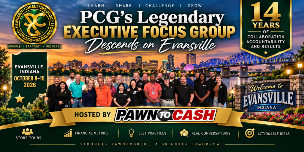 PCG Executive Focus Group Evansville Indiana 2026 hosted by Pawn to Cash
