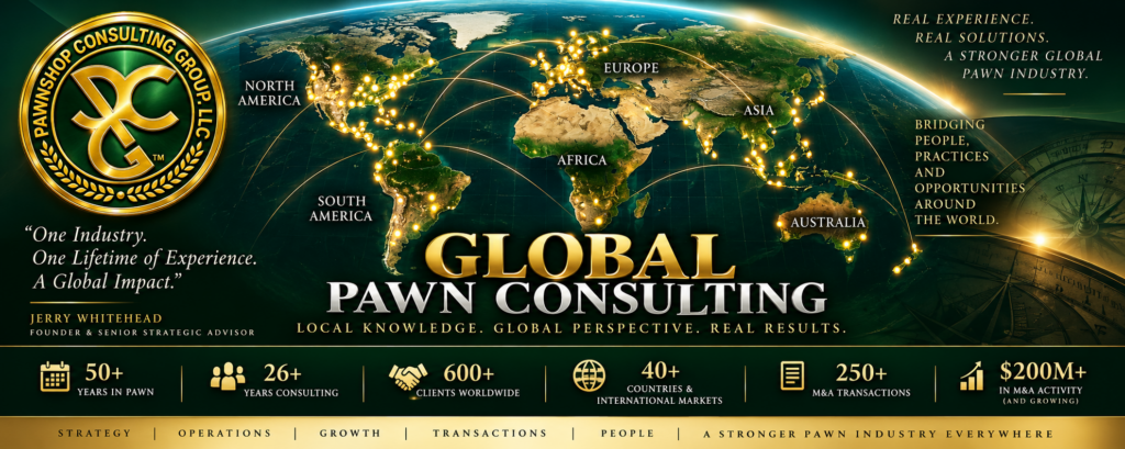 Pawnshop Consulting Group global pawn consulting experience across 40+ countries and international markets
