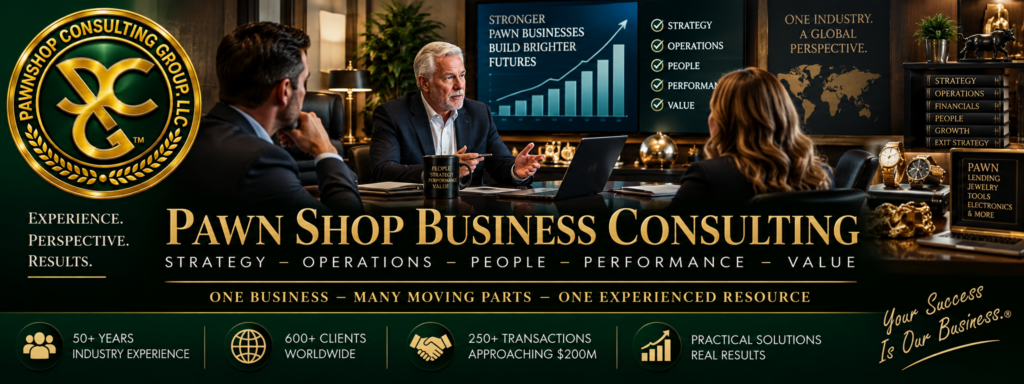 Pawn shop business consulting services from Pawnshop Consulting Group