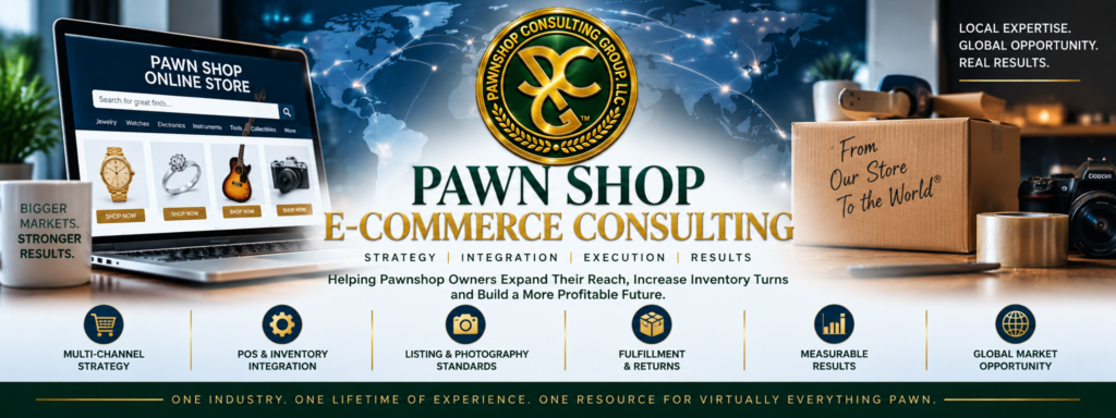 Pawn shop e-commerce consulting services from Pawnshop Consulting Group