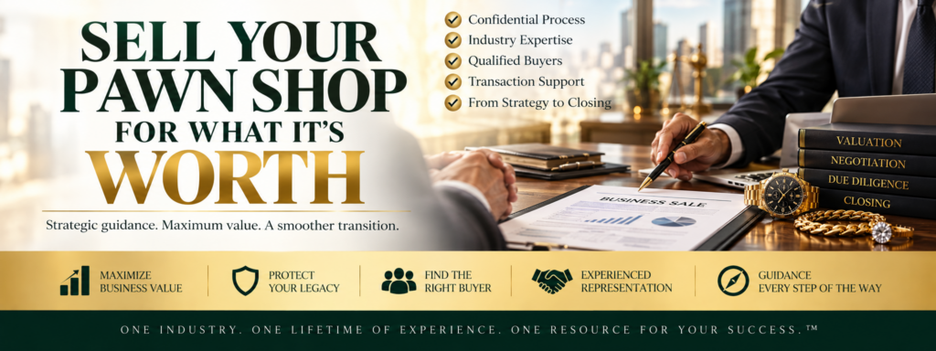 Sell your pawn shop with confidential representation from Pawnshop Consulting Group